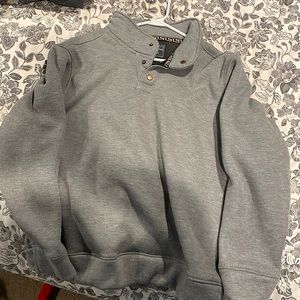 Oscar sports quarter button gray sweater
